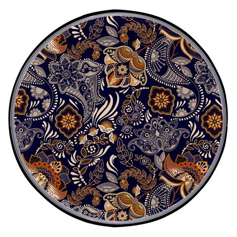 Paisley Texture, Floral Ornament Texture Wireless Fast Charger(Black) from ZippyPress Front