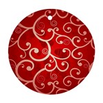 Patterns, Corazones, Texture, Red, Ornament (Round)