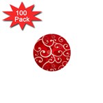 Patterns, Corazones, Texture, Red, 1  Mini Magnets (100 pack) 