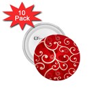 Patterns, Corazones, Texture, Red, 1.75  Buttons (10 pack)