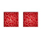 Patterns, Corazones, Texture, Red, Cufflinks (Square)