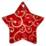Patterns, Corazones, Texture, Red, Star Ornament (Two Sides)