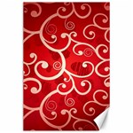 Patterns, Corazones, Texture, Red, Canvas 24  x 36 