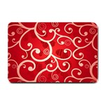 Patterns, Corazones, Texture, Red, Small Doormat