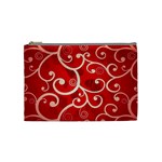 Patterns, Corazones, Texture, Red, Cosmetic Bag (Medium)