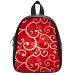 Patterns, Corazones, Texture, Red, School Bag (Small)