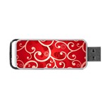 Patterns, Corazones, Texture, Red, Portable USB Flash (Two Sides)