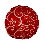 Patterns, Corazones, Texture, Red, Standard 15  Premium Round Cushions
