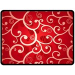 Patterns, Corazones, Texture, Red, Two Sides Fleece Blanket (Large)