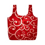Patterns, Corazones, Texture, Red, Full Print Recycle Bag (M)
