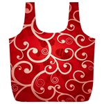 Patterns, Corazones, Texture, Red, Full Print Recycle Bag (XL)
