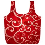 Patterns, Corazones, Texture, Red, Full Print Recycle Bag (XXXL)