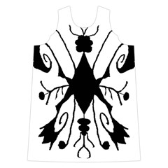 Black Silhouette Artistic Hand Draw Symbol Wb Shoulder Cutout Velvet One Piece from ZippyPress Front