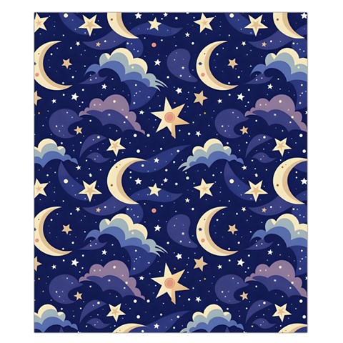 Night Moon Seamless Background Stars Sky Clouds Texture Pattern Duvet Cover (California King Size) from ZippyPress Duvet Quilt