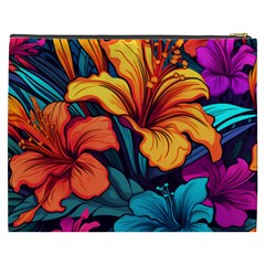 Hibiscus Flowers Colorful Vibrant Tropical Garden Bright Saturated Nature Cosmetic Bag (XXXL) from ZippyPress Back