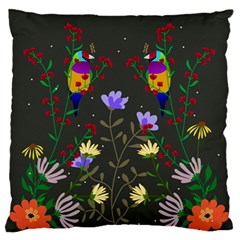 Bird Flower Plant Nature Standard Premium Plush Fleece Cushion Case (Two Sides) from ZippyPress Front