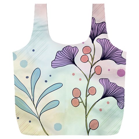 Flower Paint Flora Nature Plant Full Print Recycle Bag (XXL) from ZippyPress Front