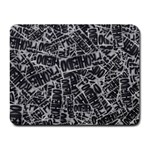 Rebel Life: Typography Black and White Pattern Small Mousepad