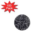 Rebel Life: Typography Black and White Pattern 1  Mini Magnets (100 pack) 