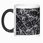 Rebel Life: Typography Black and White Pattern Morph Mug
