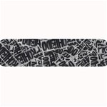 Rebel Life: Typography Black and White Pattern Large Bar Mat