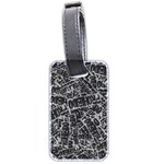 Rebel Life: Typography Black and White Pattern Luggage Tag (two sides)