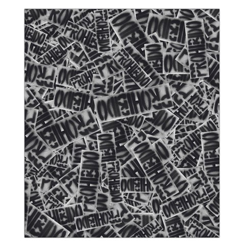 Rebel Life: Typography Black and White Pattern Duvet Cover (California King Size) from ZippyPress Duvet Quilt