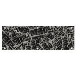 Rebel Life: Typography Black and White Pattern Banner and Sign 6  x 2 