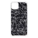 Rebel Life: Typography Black and White Pattern iPhone 14 Plus TPU UV Print Case