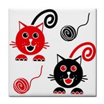 Cat Little Ball Animal Tile Coaster