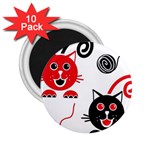 Cat Little Ball Animal 2.25  Magnets (10 pack) 