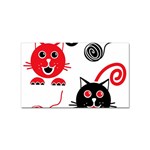 Cat Little Ball Animal Sticker Rectangular (100 pack)