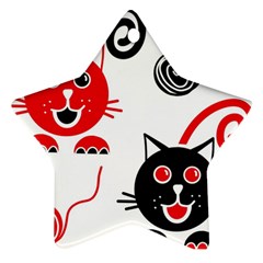 Cat Little Ball Animal Star Ornament (Two Sides) from ZippyPress Back