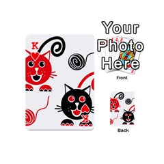 King Cat Little Ball Animal Playing Cards 54 Designs (Mini) from ZippyPress Front - HeartK