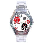 Cat Little Ball Animal Stainless Steel Analogue Watch