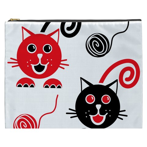 Cat Little Ball Animal Cosmetic Bag (XXXL) from ZippyPress Front