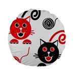 Cat Little Ball Animal Standard 15  Premium Round Cushions