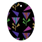 Abstract Pattern Flora Flower Ornament (Oval)