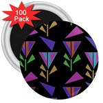 Abstract Pattern Flora Flower 3  Magnets (100 pack)