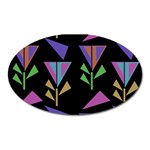 Abstract Pattern Flora Flower Oval Magnet