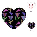 Abstract Pattern Flora Flower Playing Cards Single Design (Heart)