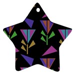 Abstract Pattern Flora Flower Star Ornament (Two Sides)