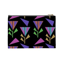 Abstract Pattern Flora Flower Cosmetic Bag (Large) from ZippyPress Back