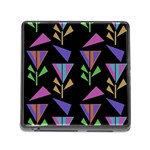 Abstract Pattern Flora Flower Memory Card Reader (Square 5 Slot)
