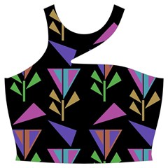 Abstract Pattern Flora Flower Cut Out Top from ZippyPress Front