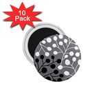 Abstract Nature Black White 1.75  Magnets (10 pack) 