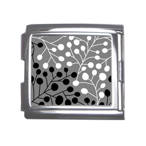 Abstract Nature Black White Mega Link Italian Charm (18mm) from ZippyPress Front