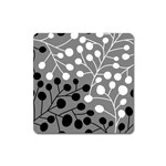 Abstract Nature Black White Square Magnet