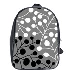 Abstract Nature Black White School Bag (Large)