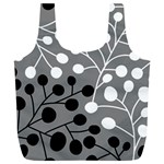 Abstract Nature Black White Full Print Recycle Bag (XL)